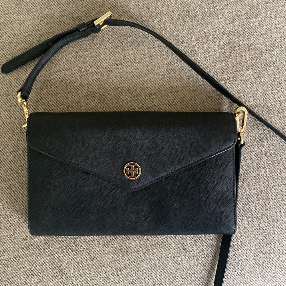 Tory Burch Crossbody- Black and Gold